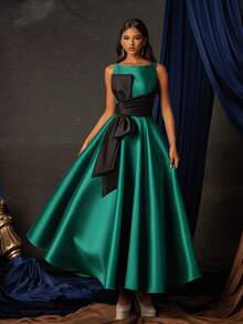 Smilprince Green Elegant And High-End Long Evening Dress For Banquet Or Party Occasions, Formal Prom Wedding Guest Gown, For Graduation, Dinner Spring - Green - View 3