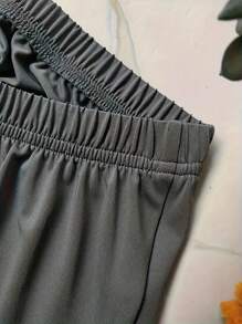 INAWLY Plus Size Women's Solid Color Strapless Top - Dark Grey - View 3