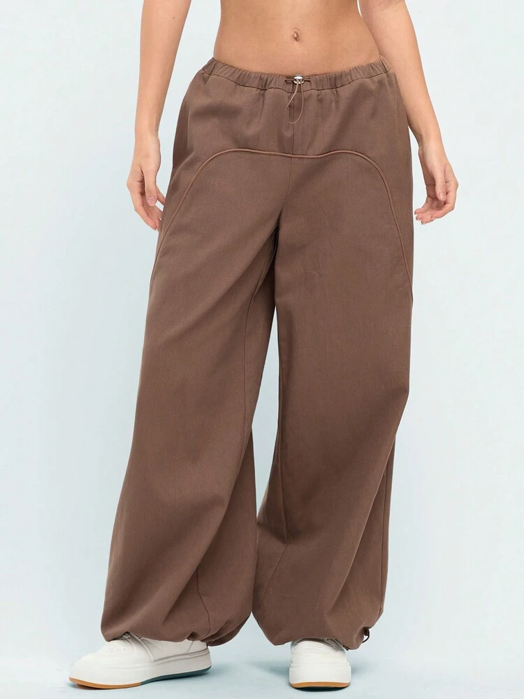 Women's Wide-Legged Drawstring Waist Pants