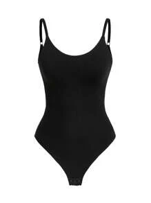 SHAPORA 女性纖身吊帶連體衣塑身衣 - 黑色 - 查看 7