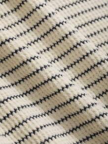 DAZY 女士圓領條紋短袖t恤 - 黑與白 - 查看 8