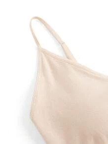 Leisure Extremely Stretchy Seamless & Skin-Friendly No Padding Solid Bra-Nude - Apricot - View 6