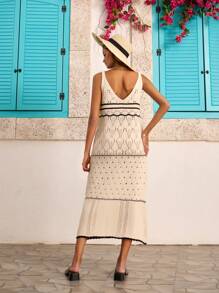 EURMUSE Striped Cover-Up Dress, For Summer Beach Vacation - Multicolor - View 2