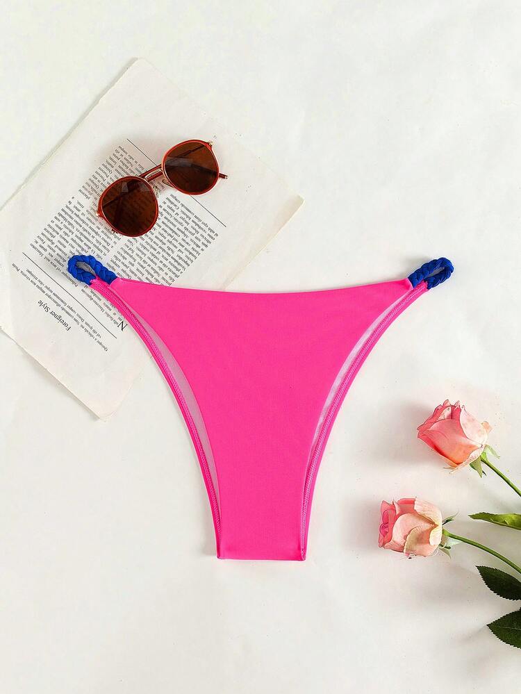 Color-Block Bikini Bottom, Beach Bathing Suit Music Festival Summer