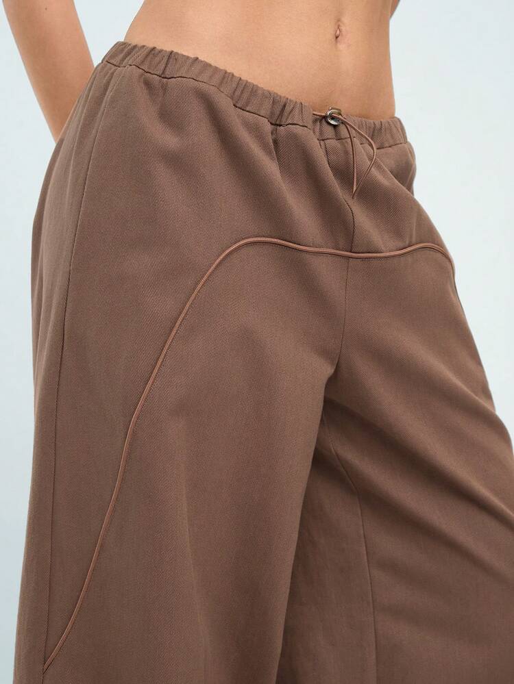 Women's Wide-Legged Drawstring Waist Pants