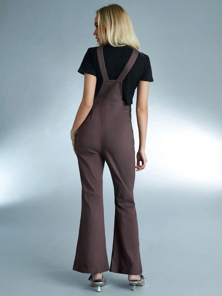Women's Zip Front Flared Jumpsuit