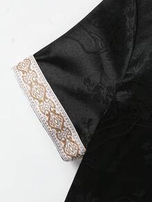 SHEIN Chemisette Tissée Adorable Et Courte À Manches Courtes Pour Jeune Garçon - Multicolore - Voir 5