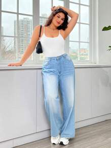 SHEIN EZwear 白色鉤織彈性背心上衣大尺碼 - 白色 - 查看 4