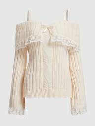 再販なし Treaturself lace frill cotton sweat lace frill cotton sweat | ファッション通販サイト NUGU