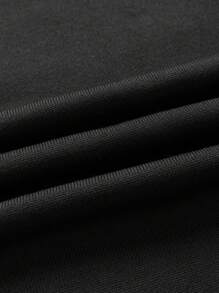 INAWLY Plus Size Hooded Sweatshirt With Letter Print And Drawstring Graduation,Back To School,Teacher Pullover Fall Winter Autumn - Black - View 4