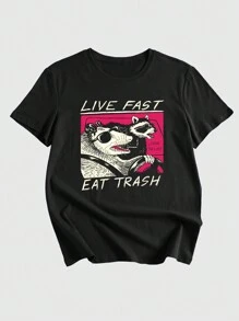 Vincenttrinidadart Camiseta con gráfico de letra, escuela