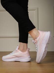Women's Athletic Sneakers, Casual And Lightweight Running Shoes For Couples - Pink - View 3