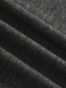 INAWLY Của phụ nữ con chuồn chuồn Mẫu In Vòng cổ Áo ba lỗ - Màu xám đen - Xem 6