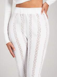 Forever 21 Women's Patchwork Lace Leggings - White - View 5
