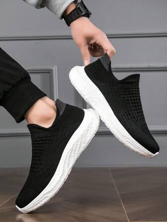 Slip-On Sneakers For Teens Spring/Autumn, Colorblock Design Suitable For Casual Daily Wear And School Style