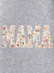 INAWLY Women's Floral & Letter Printed Round Neck Sweatshirt,Long Sleeve Tops Graduation,Back To School Outfits,Graduation,Teacher Outfits For Women,Back To School