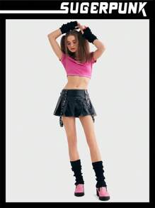 Sugerpunk Y2K Của phụ nữ Chấm bi Giày nêm Mùa hè - Hồng - Xem 3