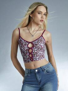 Forever 21 Khối màu Xu hướng: Cắt giảm Thon gọn Quần skinny Áo ba lỗ Áo - Màu Hồng  San hô - Xem 1