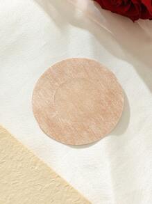 Women's Fabric Apricot Plain Casual Comfy Breast Petals Nipple Covers - Apricot - View 3