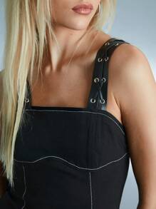 Forever 21 Women's Spaghetti Strap Tie Back Bodycon Dress