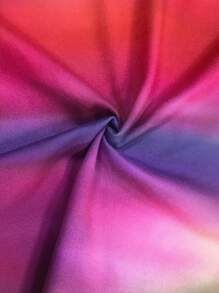 INAWLY ملابس علوية نسائية بدون حمالات بتدرج اللون ذات تفاصيل مطوية