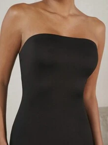 Hauture 女式背帶綁帶設計的無肩帶連衣裙