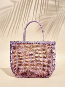 SHEIN VCAY Bolso De Mano De Gran Capacidad De Moda Para Mujer - Multicolor - Ver 2