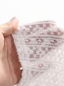 DAZY 长袖修身褶饰短款透明衬衫 - 米色 - 查看 6