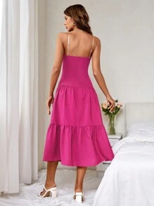 SHEIN Privé 全家大小配裝優雅浪漫女裝 - 杏色 - 查看 2