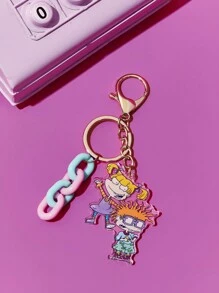 Nick 90s | SHEIN Llavero de acrílico con figura de dibujo animado, adorno para bolso o mochila - Multicolor - Ver 4