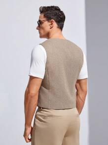 Manfinity VCAY Men's Woven Casual Suit Vest - Multicolor - View 2