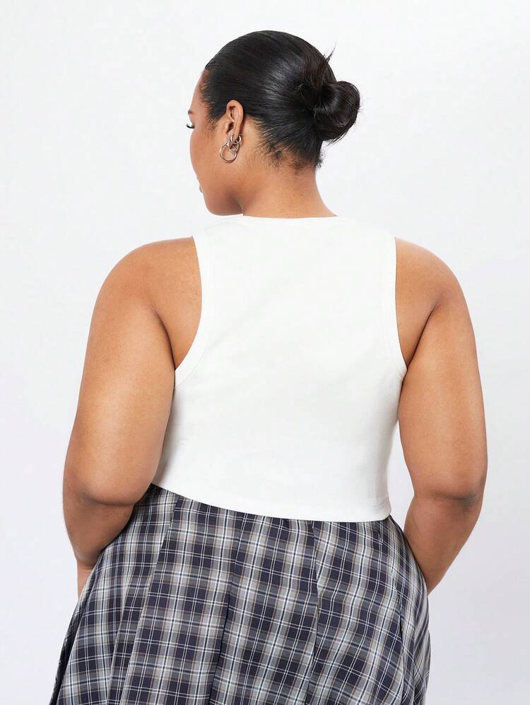 Plus Size Women's Los Angeles Printed Crop Top Tank Top