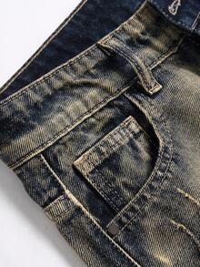 Tween Boy Fashionable Ripped Denim Shorts - Medium Wash - View 3