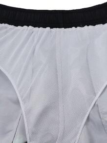 Surfspeed Men's Coconut Tree & Letter Print Beach Shorts - Multicolor - View 4