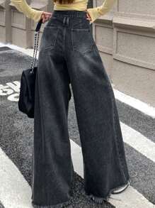 DAZY Women's Wide Leg Loose Fit Jeans,Baggy Jeans