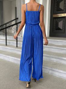 Firerie Solid Textural Mock Neck Wide Leg Jumpsuit