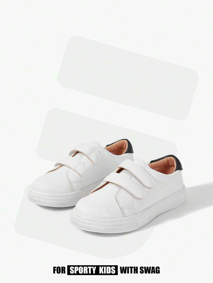 JNSQ 女孩雙色魔術貼運動板鞋 - 白色 - 查看 1