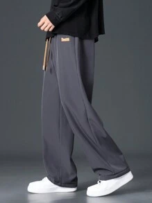 男士时尚休闲加厚直筒裤 - 深灰色 - 查看 3