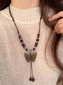 ROMWE Fairycore 1 Miếng Boho Trang trí mặt dây chuyền bướm Dây chuyền Đối với phụ nữ Để Trang Trí Hàng Ngày - Nhiều màu - Xem 2