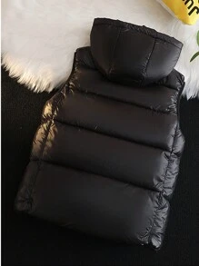 Men's Zip-Up Front Hooded Padded Vest