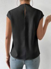 Chiquease 素色蝙蝠袖襯衫 - 黑色 - 查看 2