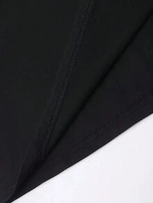 In Hoa Vòng cổ Lầy lội Áo thun - màu đen - Xem 4