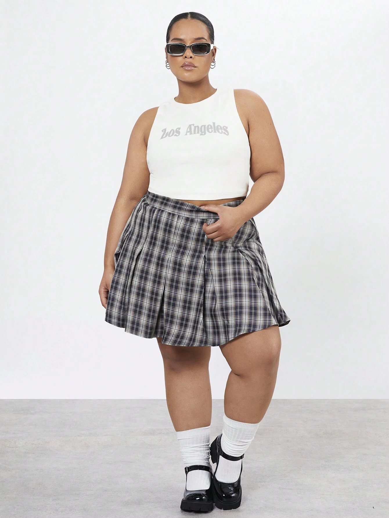 Forever 21 Plus Size Plaid Pleated Skirt | SHEIN USA