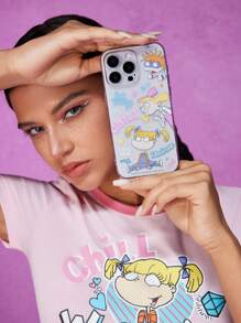 Nick 90s | SHEIN Cute Printed Mobile Phone Case,Compatible With IPhone - Clear - View 11