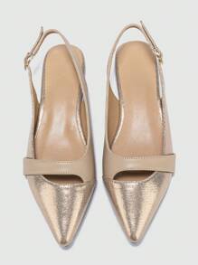 Women's New Summer Fashion Closed Toe Sandals, Color Block Flat Shoes, Fairy Style Versatile Slip-On Flats - Beige - View 2