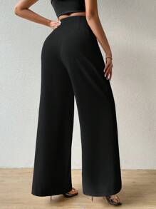 Firerie Women's Simple Casual Elegant Resort & Commute Abstract Print High Waist Wide Leg Pants Baggy Women Pants Fall Pants