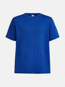 SHEIN 3 Cái/bộ Teen Boy Casual Màu Cổ Tròn Tay Ngắn Áo Form Rộng Quần Short Và Bó Sát Quần Dài Thể Thao - Nhiều màu - Xem 14