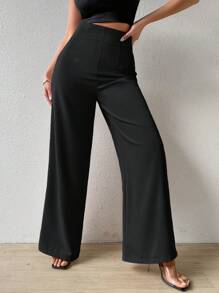 Firerie Women's Simple Casual Elegant Resort & Commute Abstract Print High Waist Wide Leg Pants Baggy Women Pants Fall Pants