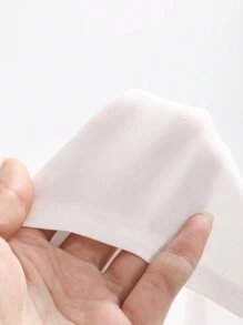 DAZY Camisa De Manga Corta Con Cordones Y Color Sólido Con Ajuste A La Cintura