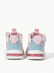 JNSQ Girls Hook-and-loop Fastener Lace Up Design Letter Graphic Chunky Shoes For Spring - Multicolor - View 10